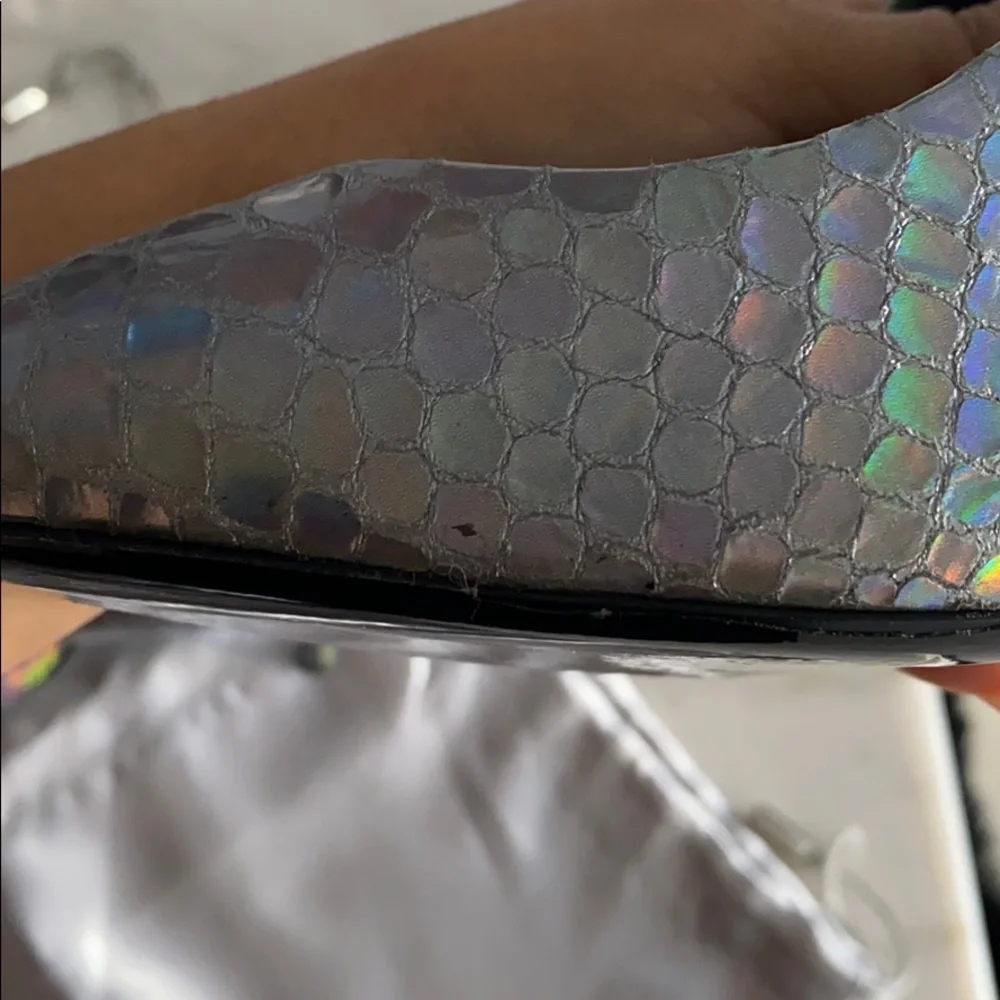 Giuseppe Zanotti RARE Mirrored Leather Silver Pumps